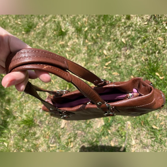 Coach’s Brown Pebbled Leather Satchel - Picture 12 of 12